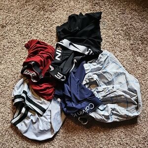 Men's Boxer Briefs Bundle - Black, Red, Blue, Plaid